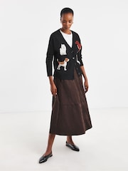 JD Williams Black Pet Pals Boyfriend Cardigan - Image 2 of 4