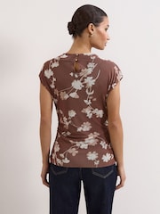 Phase Eight Brown Kezia Mesh Top - Image 2 of 6