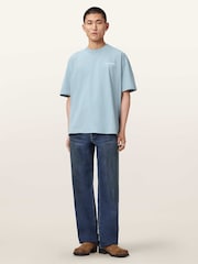 AllSaints Blue Underground Short Sleeve Crew Neck T-Shirt - Image 6 of 10