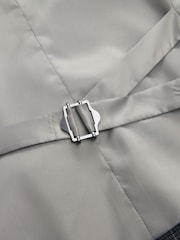Gris de charbon de bois - Coupe classique Carreaux Costume Gilet - Image 7 de 8