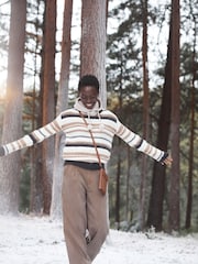 FatFace Natural Suzy Stripe Jumper - Image 1 of 1
