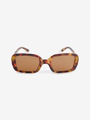 Tortoiseshell Brown Polarised Rectangle Sunglasses - Image 4 of 6