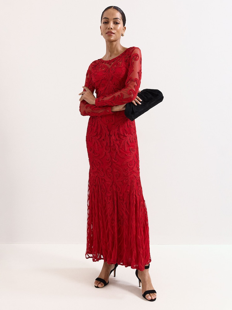 Phase Eight Red Petite Phoenix Dress - Image 1 of 7 Phase Eight Red Petite Phoenix Dress - Image 1 of 7