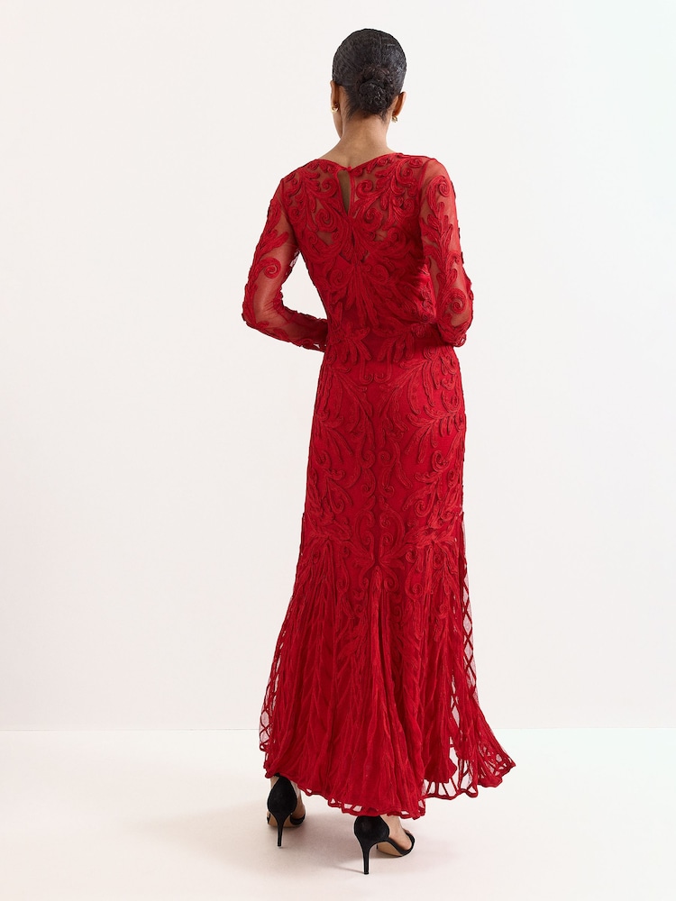 Phase Eight Red Petite Phoenix Dress - Image 2 of 7 Phase Eight Red Petite Phoenix Dress - Image 2 of 7