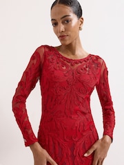 Phase Eight Red Petite Phoenix Dress - Image 4 of 7