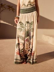 Ecru Satin Maxi Skirt - Image 2 of 6