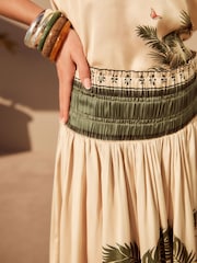 Ecru Satin Maxi Skirt - Image 4 of 6