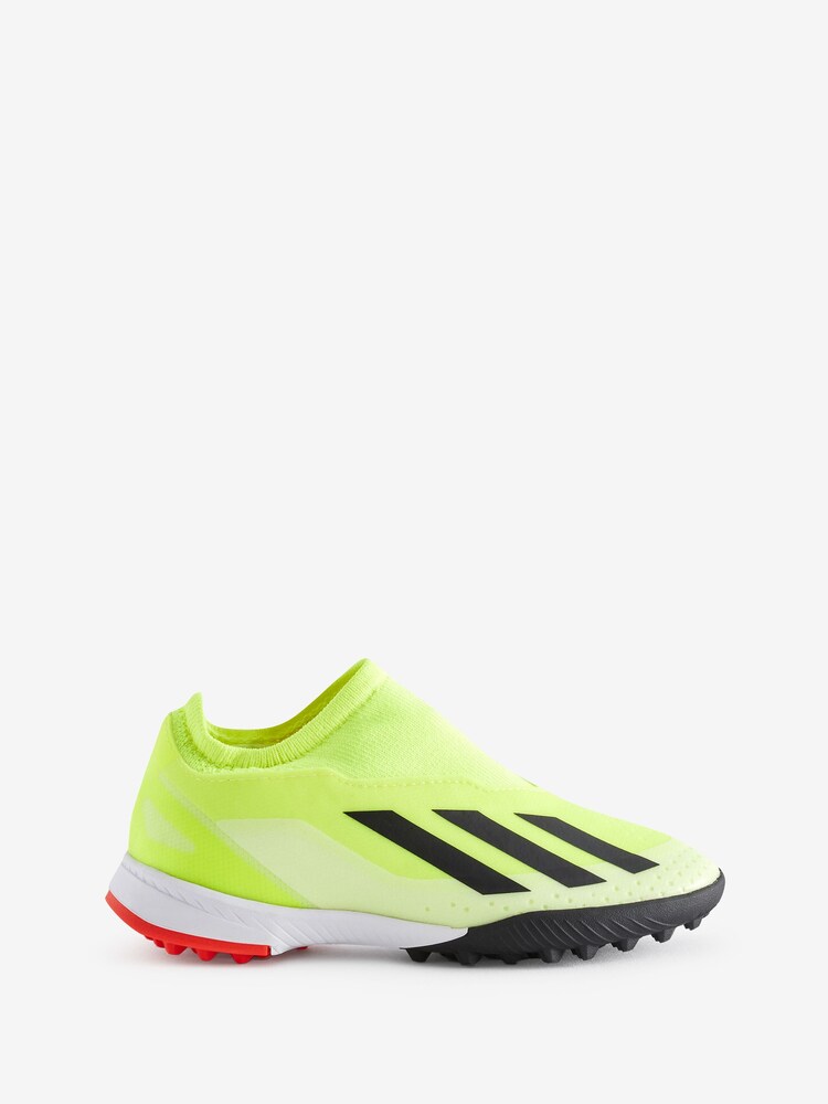 adidas Yellow Football X Crazyfast League Laceless Turf Kids Boots - Image 1 of 4