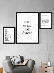 Black House Rules by Native State Black Framed Print - Image 1 of 3