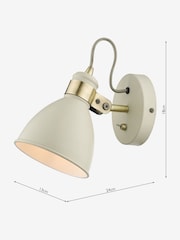 Dar Lighting Cream Frederick Single Spotlight - Image 2 of 4