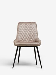 Set of 2 Monza Faux Leather Silver Hamilton Black Leg Dining Chairs - Image 3 of 8