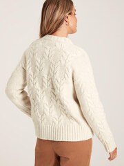 Joules Pippa Cream Cable Knit Jumper - Image 2 of 6
