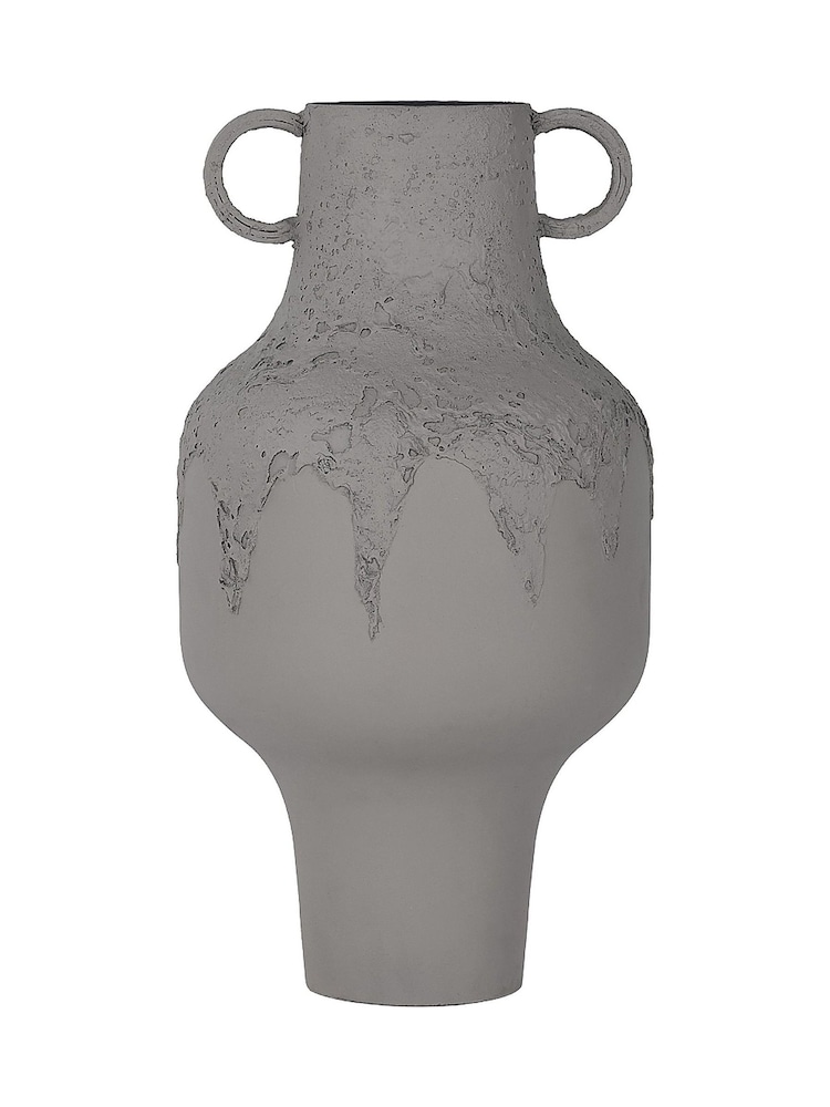Libra Interiors Taupe Beige Alora Brown Textured Metal Vase Tall - Image 2 of 6 Libra Interiors Taupe Beige Alora Brown Textured Metal Vase Tall - Image 2 of 6