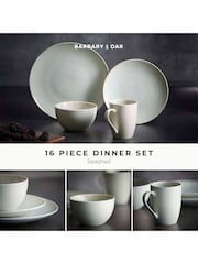 Barbary and Oak 16 Piece Stonerware Dinner Set - Larawan 2 ng 8