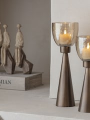 Libra Interiors Gold Southbourne Smoked Gold Hurricane Medium 42cm - Image 1 of 5