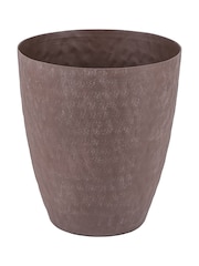 Libra Interiors Brown Samui Stonewash Tapered Planter - Image 3 of 6