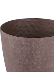 Libra Interiors Brown Samui Stonewash Tapered Planter - Image 5 of 6