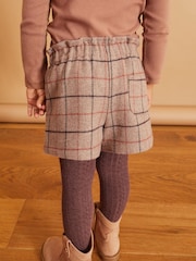 Brown Check Pull-on Shorts & Tights Set (3mths-7yrs) - Image 3 of 9