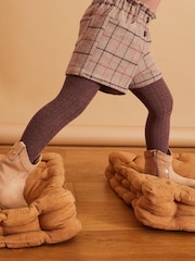Brown Check Pull-on Shorts & Tights Set (3mths-7yrs) - Image 4 of 9