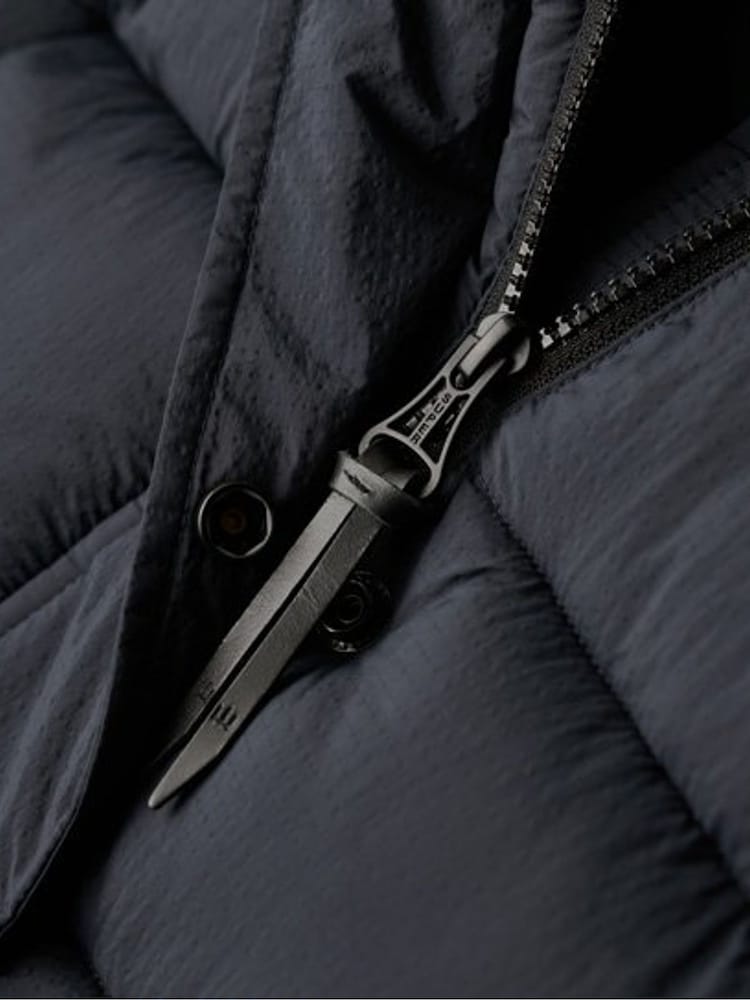 Superdry Blue Faux Fur Short Hooded Puffer Jacket - Image 6 of 6