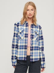 Blau - Superdry Lumberjack Kariertes Flanellhemd aus 100 % Baumwolle - Bild 1 von 3