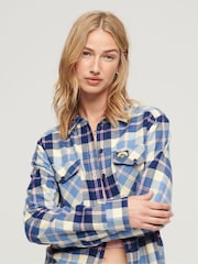 Blau - Superdry Lumberjack Kariertes Flanellhemd aus 100 % Baumwolle - Bild 2 von 3