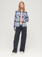 Blau - Superdry Lumberjack Kariertes Flanellhemd aus 100 % Baumwolle - Bild 3 von 3