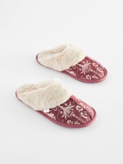 Wild Roses Laura Ashley Wild Roses Suede Mule Slippers - Image 3 of 7