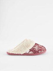 Wild Roses Laura Ashley Wild Roses Suede Mule Slippers - Image 4 of 7