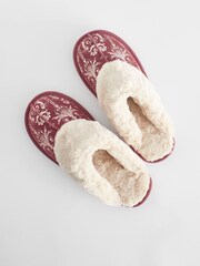 Wild Roses Laura Ashley Wild Roses Suede Mule Slippers - Image 5 of 7