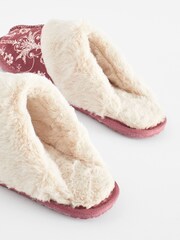 Wild Roses Laura Ashley Wild Roses Suede Mule Slippers - Image 6 of 7