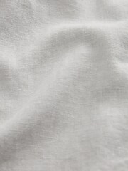 Light Grey Linen Blend Drawstring Trousers - Image 6 of 6