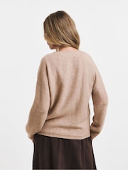 JD Williams Natural Sponge V-Neck Cardigan - Image 2 of 4