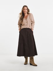 JD Williams Natural Sponge V-Neck Cardigan - Image 3 of 4
