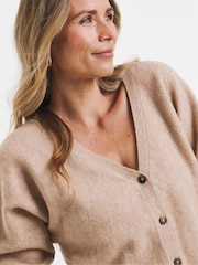 JD Williams Natural Sponge V-Neck Cardigan - Image 4 of 4