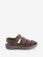 Clarks Brown Standard Fit (G) Saltway Cove Sandals - Image 1 of 7