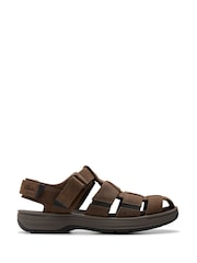 Clarks Brown Standard Fit (G) Saltway Cove Sandals - Image 2 of 7