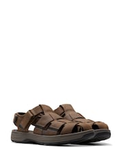 Clarks Brown Standard Fit (G) Saltway Cove Sandals - Image 4 of 7