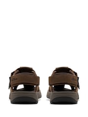 Clarks Brown Standard Fit (G) Saltway Cove Sandals - Image 5 of 7