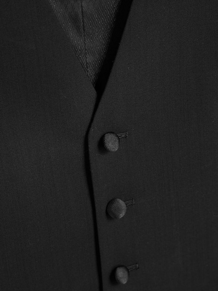 Schwarz - Signature Tollegno Anzug aus Wolle: Weste - Image 3 of 5