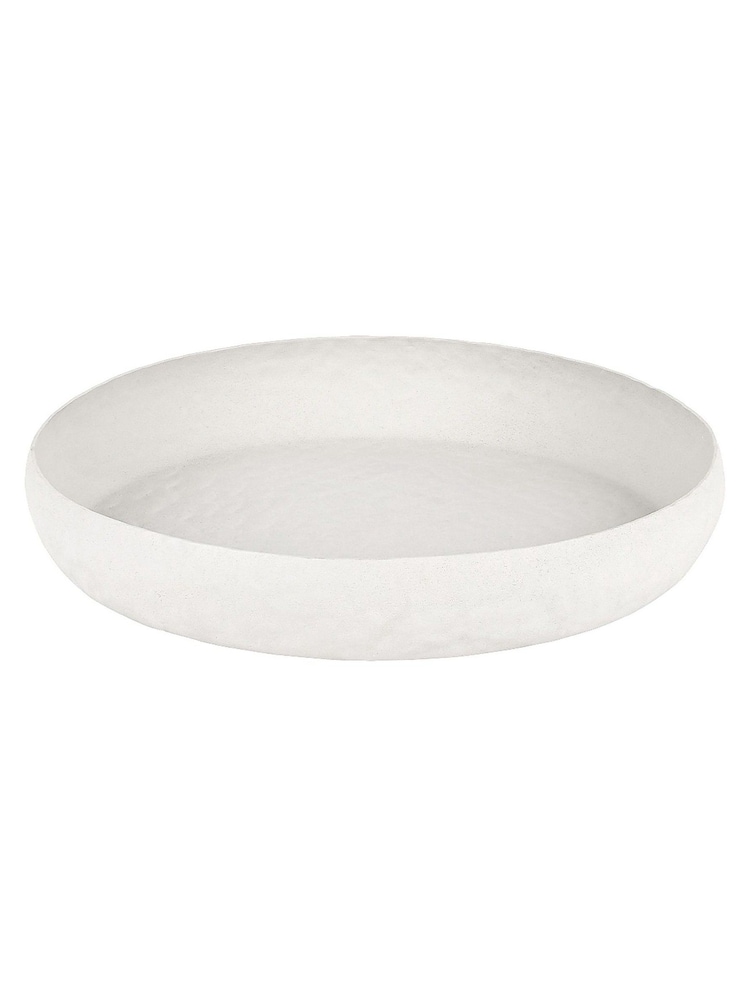 Libra Interiors White Neutral Samui White Stonewash Round Platter Large - Image 2 of 5 Libra Interiors White Neutral Samui White Stonewash Round Platter Large - Image 2 of 5