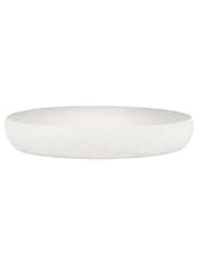 Libra Interiors White Neutral Samui White Stonewash Round Platter Large - Image 3 of 5