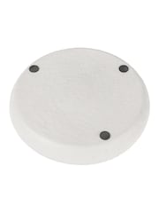 Libra Interiors White Neutral Samui White Stonewash Round Platter Large - Image 4 of 5