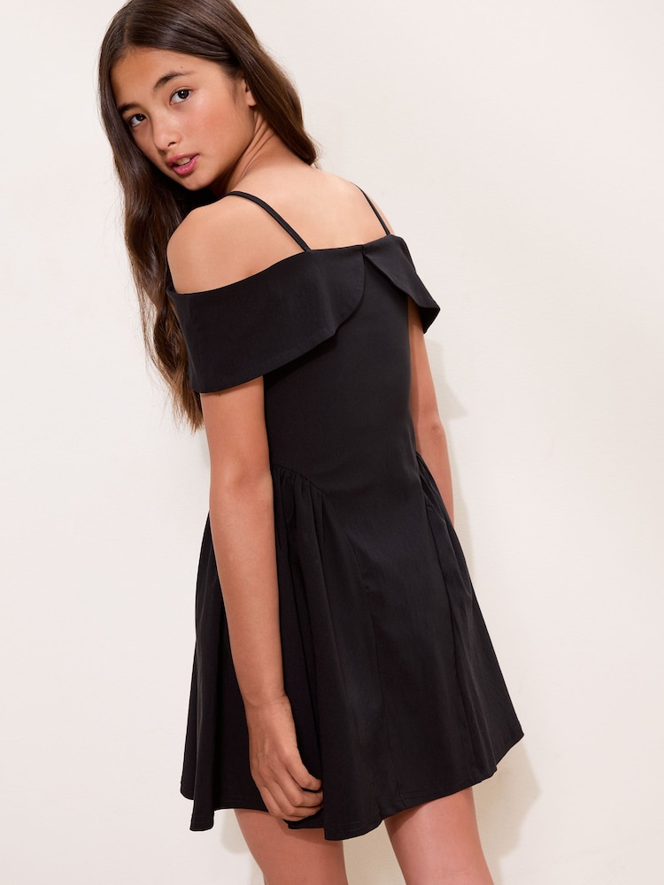 Lipsy Black Bardot Teen Dress (10-16yrs) - Image 5 of 5 Lipsy Black Bardot Teen Dress (10-16yrs) - Image 5 of 5