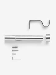 Chrome Stud Finial Extendable 35mm Curtain Pole Kit - Image 5 of 5