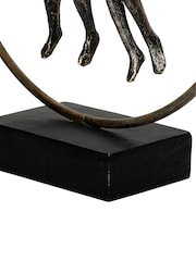 Libra Interiors Antique Gold Bronze Circle of Life Couple Sculpture - Image 6 of 6