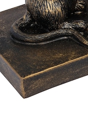 Libra Interiors Antique Gold Bronze Pallino Antique Gold Mouse Bookend - Image 6 of 6