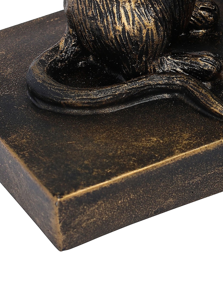 Libra Interiors Antique Gold Bronze Pallino Antique Gold Mouse Bookend - Image 6 of 6