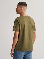 Khakigrün - GANT – T-Shirt mit 100 % Baumwolle und Shield-Logo - Bild 3 von 5