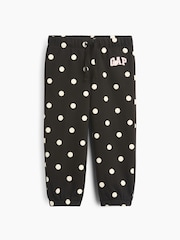 Gap Black Polka Dot Pull On Logo Joggers (6mths-5yrs) - Image 1 of 3